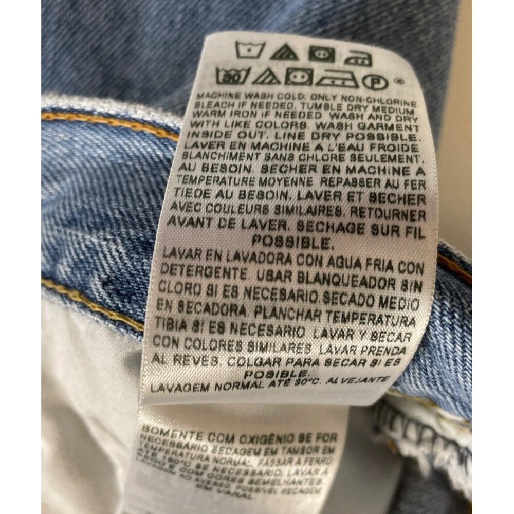 Levi's 505 Straight Fit Straight Leg Blue Denim Jeans Pants Men's 42 x 30 - Picture 9 of 10